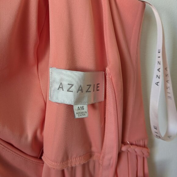 NWT Coral Azazie Tanicia Prom Dress Size A16 Bridesmaid Formal Wedding - Picture 4 of 11